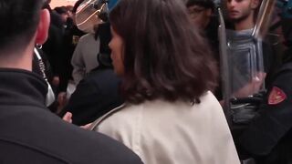 Italian libcunt scolds police for forcibly handling migrant invaders. Seconds later,