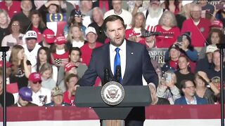 A leftist plant just got RUSHED out of the JD Vance rally after he started going berserk about the Epstein files