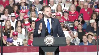 A leftist plant just got RUSHED out of the JD Vance rally after he started going berserk about the Epstein files