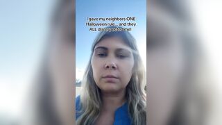 She wants to call the CITY on a Halloween display?? She says she asked her whole blo