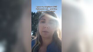 She wants to call the CITY on a Halloween display?? She says she asked her whole blo