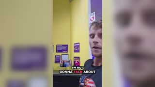 American is at Planet Fitness in Wisconsin wearing a jacket in support of ICE