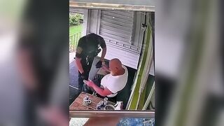 Police Officer Captured on Video Punching, Using Taser on Man in Chair