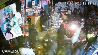 French anime shop owner has put out the security footage of his store being looted