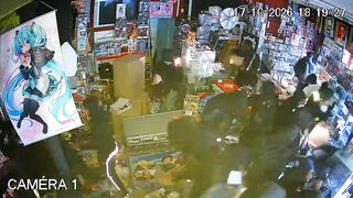 French anime shop owner has put out the security footage of his store being looted