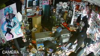 French anime shop owner has put out the security footage of his store being looted