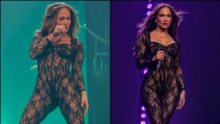 Jennifer Lopez going viral for performing in sheer outfit