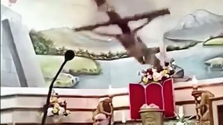 Now there's a conspiracy about the Priest killed by a Falling Crucifix