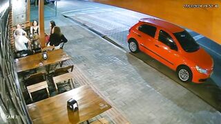 These People Enjoying Dinner are about to Change Plans