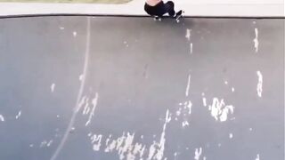 That's a big bump, but she's not crying – Thumbs up!