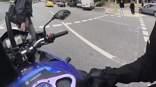 She couldn't wait 20 seconds more? The light is clearly red