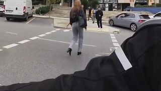 She couldn't wait 20 seconds more? The light is clearly red