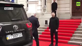 Zelensky appear to spit toward feet of Sweden King after he refused to shake his hand