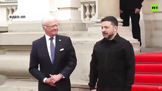 Zelensky appear to spit toward feet of Sweden King after he refused to shake his hand
