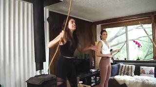 Liberal Women take part in a ‘rage ritual’ as they Bash Wooden Sticks in the Air to release all of their Anger.