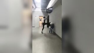 Female Student is Badly Beaten by Male As*hole