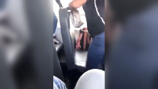 Violent Black Girl Attacks Blonde on School bus