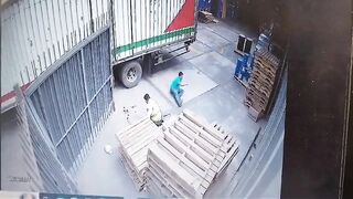 A Man was left with his Arm Shattered after being Crushed by a Truck..Truck Driver is a Mess