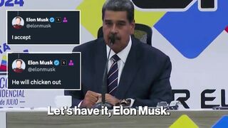 Elon Musk accepts Venezuelan President Nicolás Maduro's challenge to a fight