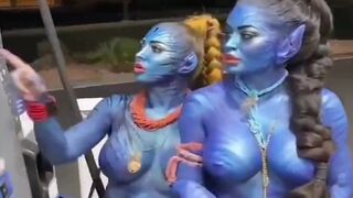 This is Body Paint taken to a Whole New level...Weird Ladies too