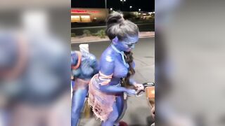 This is Body Paint taken to a Whole New level...Weird Ladies too