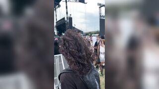 Someone Threw a Whole Fence during Fight at Concert