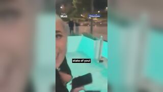 Woman imitates a monkey and hurls vile racist abuse at a black nightclub bouncer