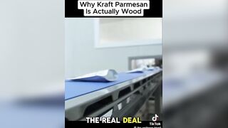 Kraft Parmesan can't melt because it has WOOD in it