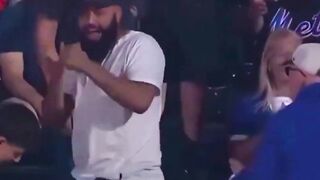 Guy rips a baseball from an elderly man’s hands