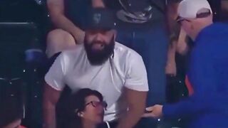 Guy rips a baseball from an elderly man’s hands