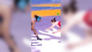 US wrestler DISQUALIFIED after poking Russian rival in the eye TWICE