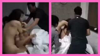 Asian wife caught cheating in hotel