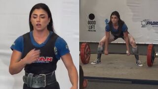 Brazilian athlete Renata Touma lost control of her bladder while attempting to lift 200 kilograms