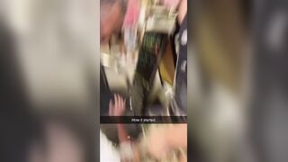 BLACK MAN BRUTALLY SHOVING A WHITE WOMAN TO THE GROUND AND CHOKING HER