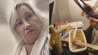 Black and White Women Clash in Heated Argument Over Tray Table