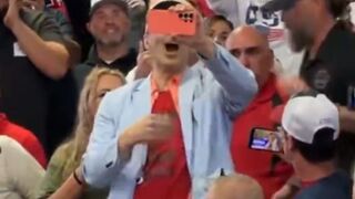 Bikers for Trump PERSONALLY picked up an agitator and REMOVED him from Trump's rally, REFUSING to wait for police to show up