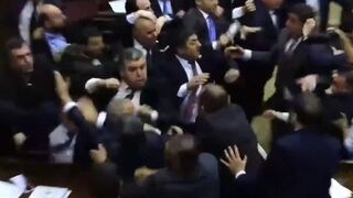 We need this here. A mass brawl erupted in Armenia’s parliament on October 29 between ruling party and opposition lawmakers.