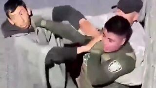 Police respond to complaint about drunk men ,Officers arrive get BEATEN and disarmed