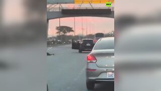 Hitmen pull man out of car and execute him in the middle of a highway in Ecuador