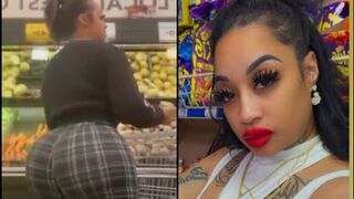 Influencer confronts kid asking him why he was laughing while walking behind her