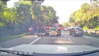 Motorcyclist Crushed to Death Under Lorry Wheel