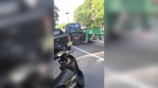 Motorcyclist Crushed to Death Under Lorry Wheel