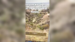 Halloween: Just someone casually doing witchcraft at Runyon Canyon Park in Los Angeles, California