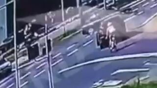 Poland: Motorbike Driver is Sent 20 Feet Up in Fatal Accident