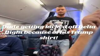 Guy Thrown off a Delta Flight For Wearing a Trump Shirt.
