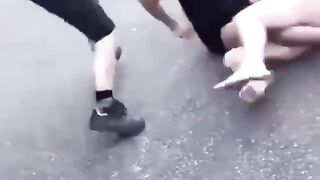 Man Brawls with MILF in a G-String over Something Stupid