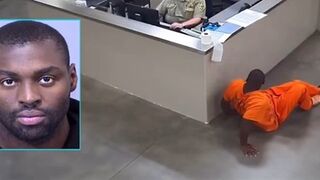 Inmate Tries Crawling Past Guard To Get to the Female Side of the Prison.