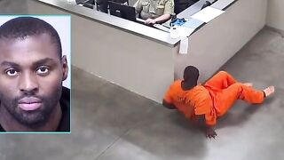 Inmate Tries Crawling Past Guard To Get to the Female Side of the Prison.