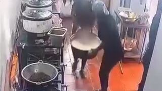 Restaurant Worker gets Horrifically Burned when he Slips and Grease goes All over Him