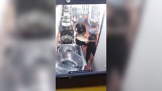 Restaurant Worker gets Horrifically Burned when he Slips and Grease goes All over Him